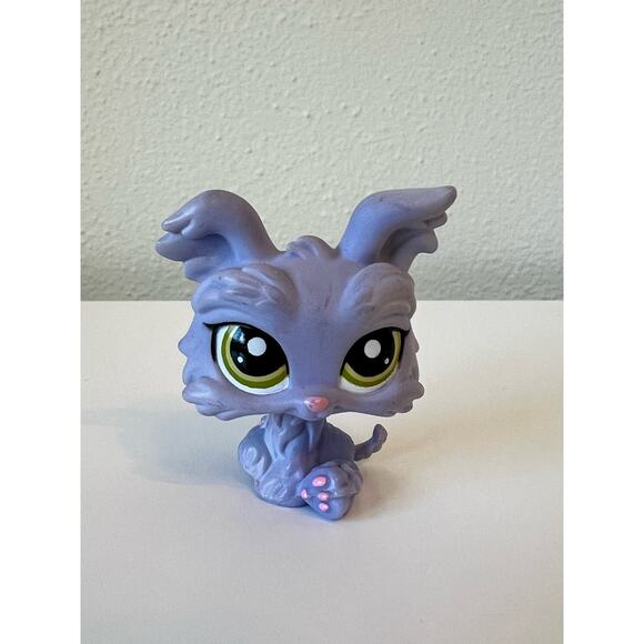 Littlest Pet Shop (Retired) Lavender Yorkie #1611  Dog Toy - Picture 1 of 4